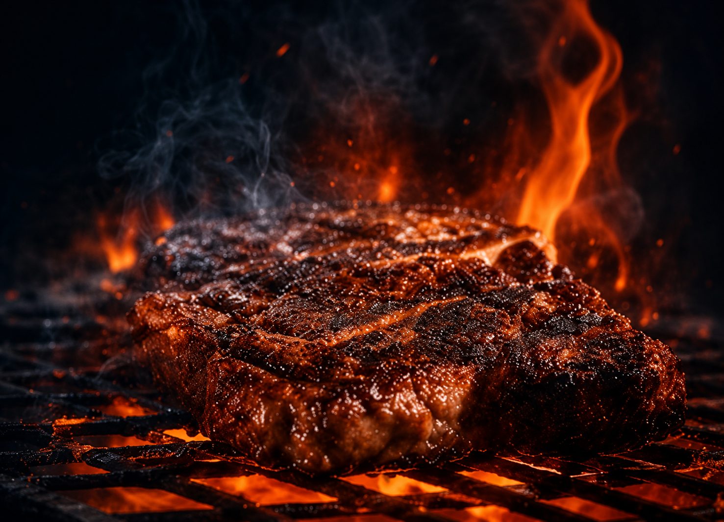 Braai meat on the grill